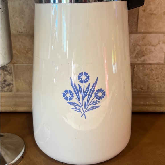 Corningware blue cornflower vintage Coffee 9- cup coffee percolator, Pre-owned - Picture 4 of 7